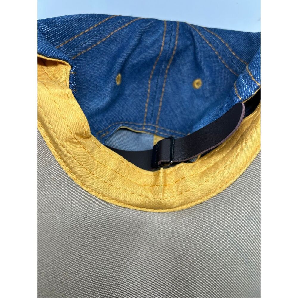Floral Rhinestone Embellished Denim Baseball Cap Adjustable Hat NWT - Picture 4 of 4